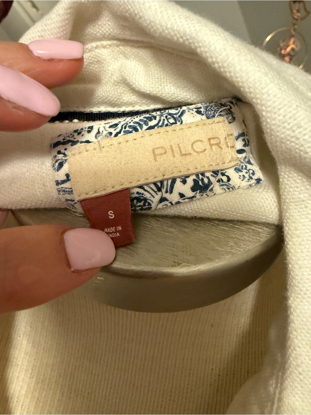 Anthropologie Pilcro Cream Cropped Button-Front Vest - Picture 5 of 6